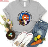Halloween Pumpkin Just Beat The Devil Out Of It Unisex T-Shirt