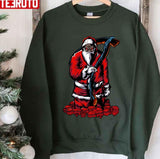 Grim Reaper Death Santa Claus Christmas Patterns Unisex Sweatshirt