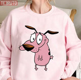 Cute Pink Dog Courage The Cowardly Dog Unisex Sweatshirt