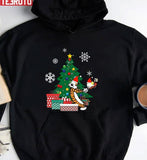 Calvin And Hobbes Around The Christmas Tree Unisex Sweatshirt