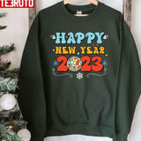 Happy New Year 2023 Classic Retro Disco Ball Snowflakes Unisex T-Shirt
