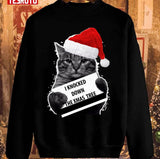 Funny Cat Knock Down The Xmas Tree Merry Christmas Unisex Sweatshirt