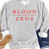 Blood Of Zeus Red Typographic Design Unisex Sweatshirt