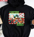 Christmas Heroes On Teal Unisex Sweatshirt