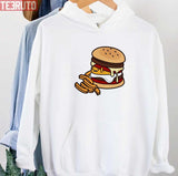 Gudetama On Hamburger Funny Fries Unisex Hoodie