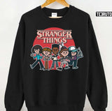 Group Shot Comic Line Up Stranger Things Unisex Sweatshirt