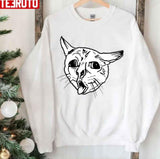 Coughing Cat Meme Christmas Unisex Sweatshirt