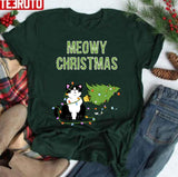 Christmas Cat Tuxedo Xmas Tree Funny Kitty Meowy Unisex Sweatshirt