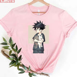 Chibi Megumi Fushiguro With Cute Wolfs Jujutsu Kaisen Unisex T-Shirt