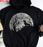 Dachshund And Moon Halloween Dachshund Lovers Pet Owner Unisex Sweatshirt
