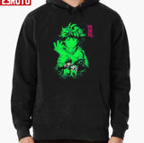 Green Neon Design Deku Midoriya Izuku Unisex Hoodie