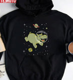 Hippo In Space Cute Cartoon Hippopotamus Unisex Sweatshirt