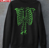 Green Ribcage Halloween Unisex T-Shirt