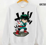 Chibi Art Izuku Midoriya In My Hero Academia Unisex Sweatshirt