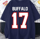 Jersey Number Design Buffalo Bills No 17 Josh Allen Unisex Sweatshirt