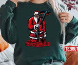 Grim Reaper Death Santa Claus Christmas Patterns Unisex Sweatshirt