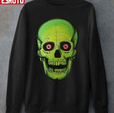 Green Halloween Skull Unisex Sweatshirt