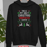 Carpenter Ugly Christmas Sweater Pattern Design Unisex Sweatshirt