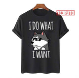 Funny I Do What I Want Siberian Husky Unisex T-Shirt