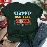 Happy New Year 2023 Classic Retro Disco Ball Snowflakes Unisex T-Shirt
