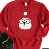 Hipster Polar Bear Christmas Unisex Sweatshirt