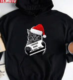 Funny Cat Knock Down The Xmas Tree Merry Christmas Unisex Sweatshirt