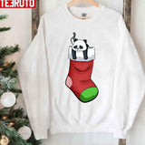 Christmas Sock Panda Unisex Sweatshirt