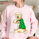 I'm Irish Happy St Patrick's Day Yellow Labrador Retriever Lucky Shamrock Unisex Sweatshirt