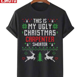 Carpenter Ugly Christmas Sweater Pattern Design Unisex Sweatshirt