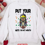 Christmas Lewd Nutcracker Pun Naugthy Pervert Dirty Unisex Sweatshirt -