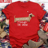 Dachshund Through The Snow Funny Dog Lover Xmas Unisex Sweatshirt