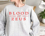 Blood Of Zeus Red Typographic Design Unisex Sweatshirt