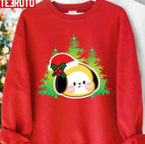Chimmy Jimin Biased Bt21 Bts Merry Christmas Trees Unisex Sweatshirt